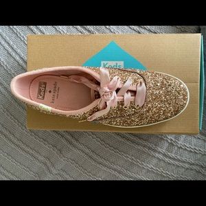 Kate Spade rose gold glitter Keds